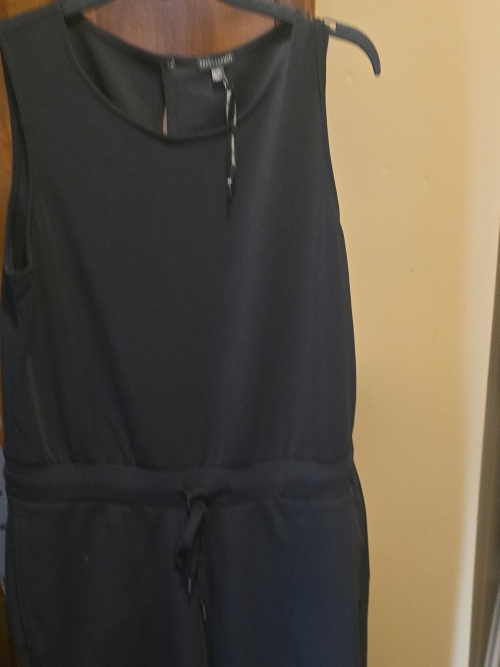 Sleeveless Black Jumpsuit with Tie Waist